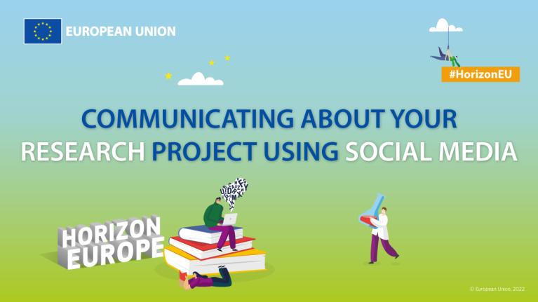Screenshot of the leaflet on using social media to communicate about research projects
